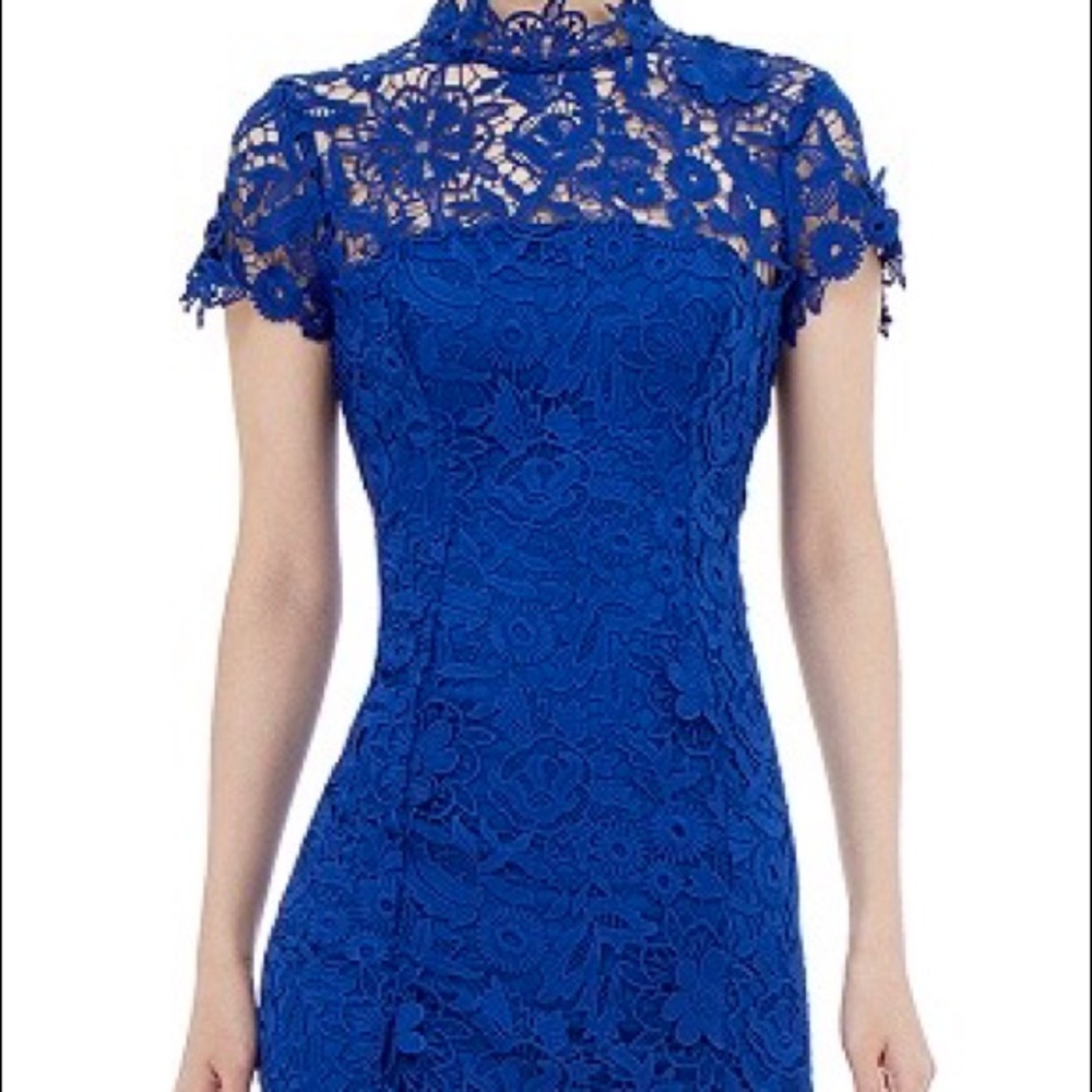 Zac Posen Cobalt Lace Dress